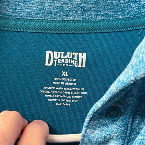 Duluth Trading Co 1/4 Button Pullover Fleece Sz XL - Picture 5 of 10